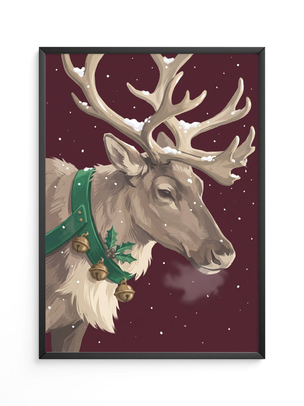 Rentier Winter Illustration