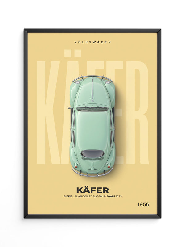 Käfer Oldtimer Draufsicht