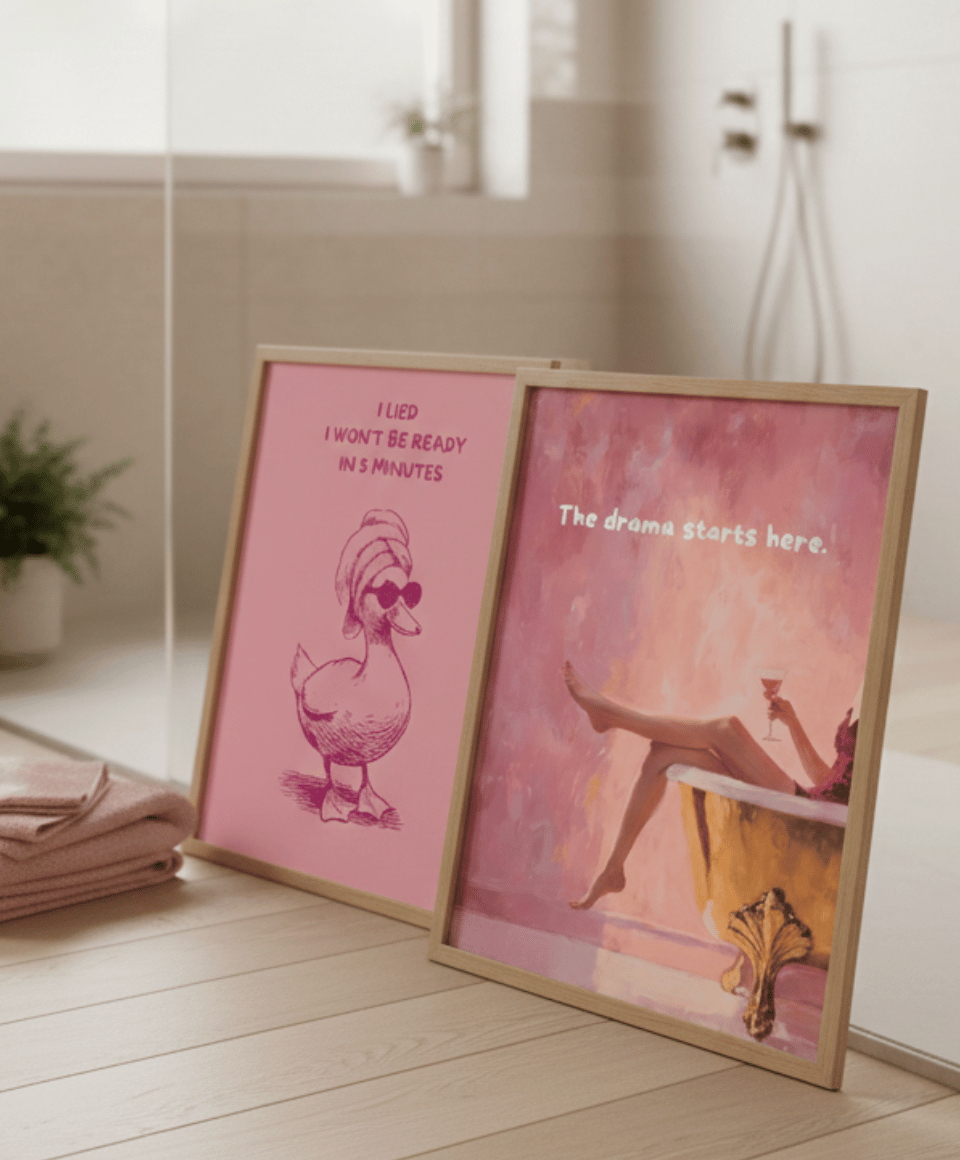 Heiter im Badezimmer