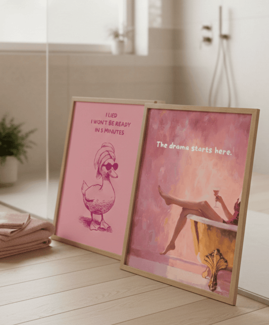 Heiter im Badezimmer