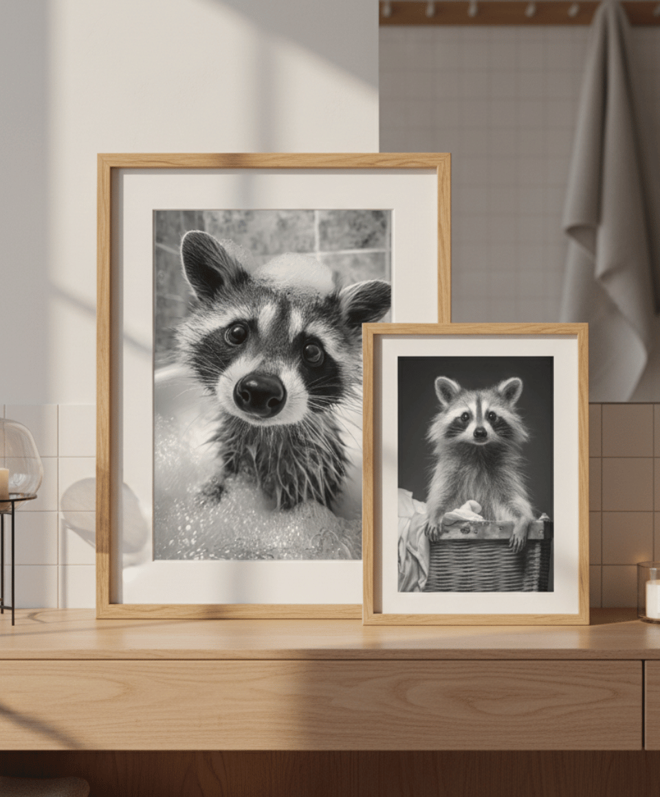 Waschbär Alltag