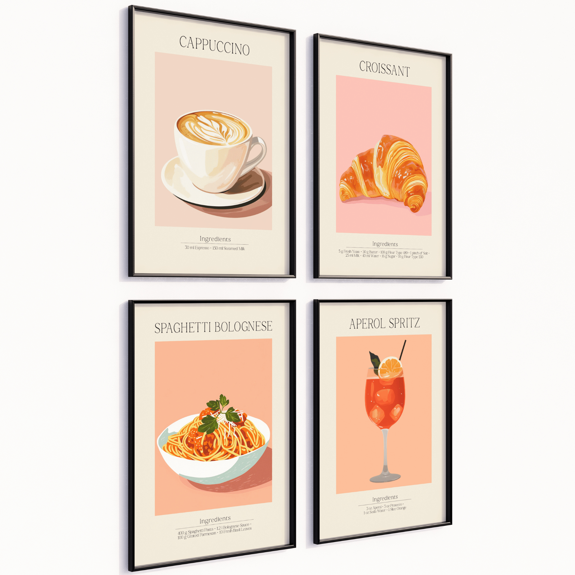 Poster Set „Küchenparty“ – Genussmomente für dein Zuhause