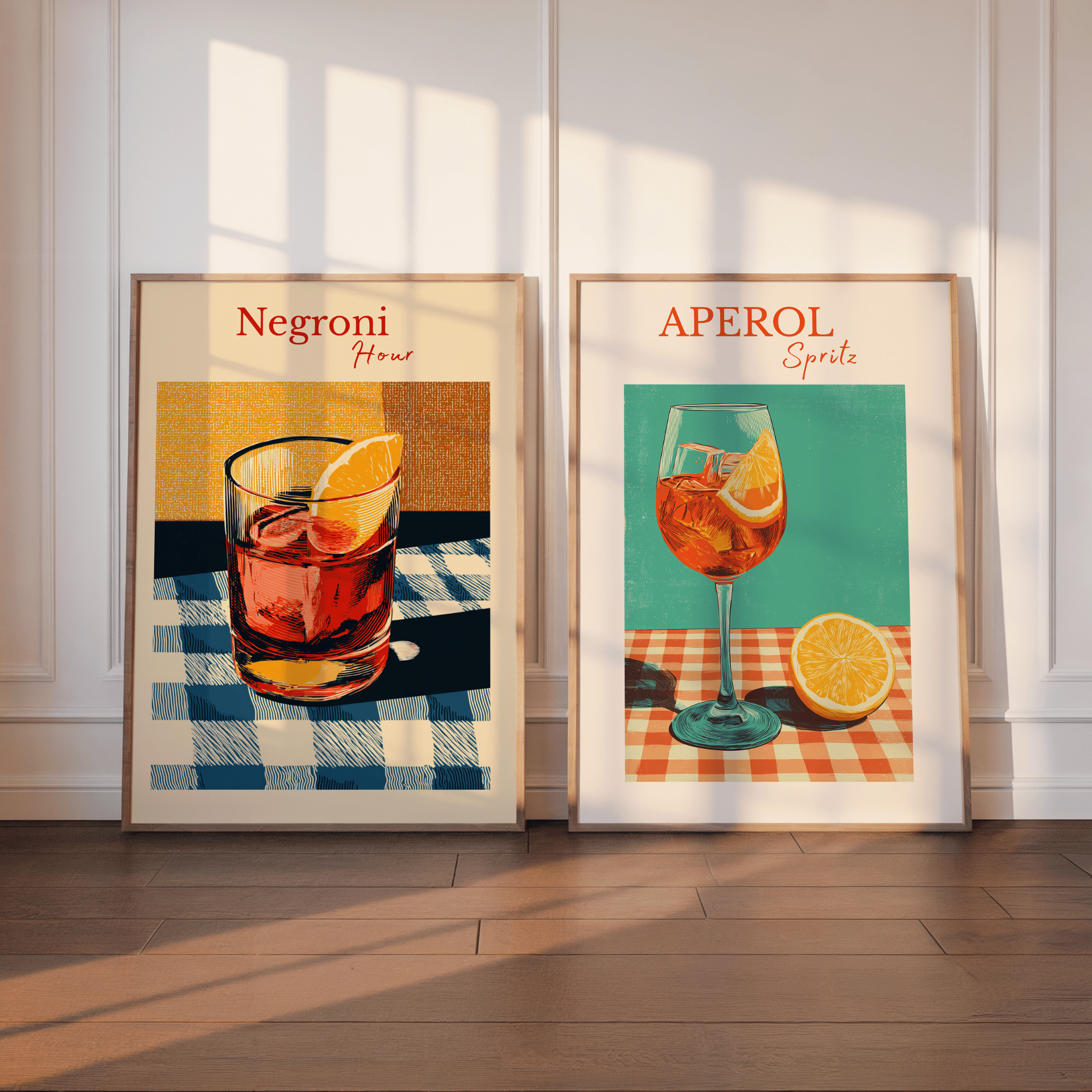 Poster Set „Aperitivo Time“ – Stilvolle Drinks für dein Zuhause