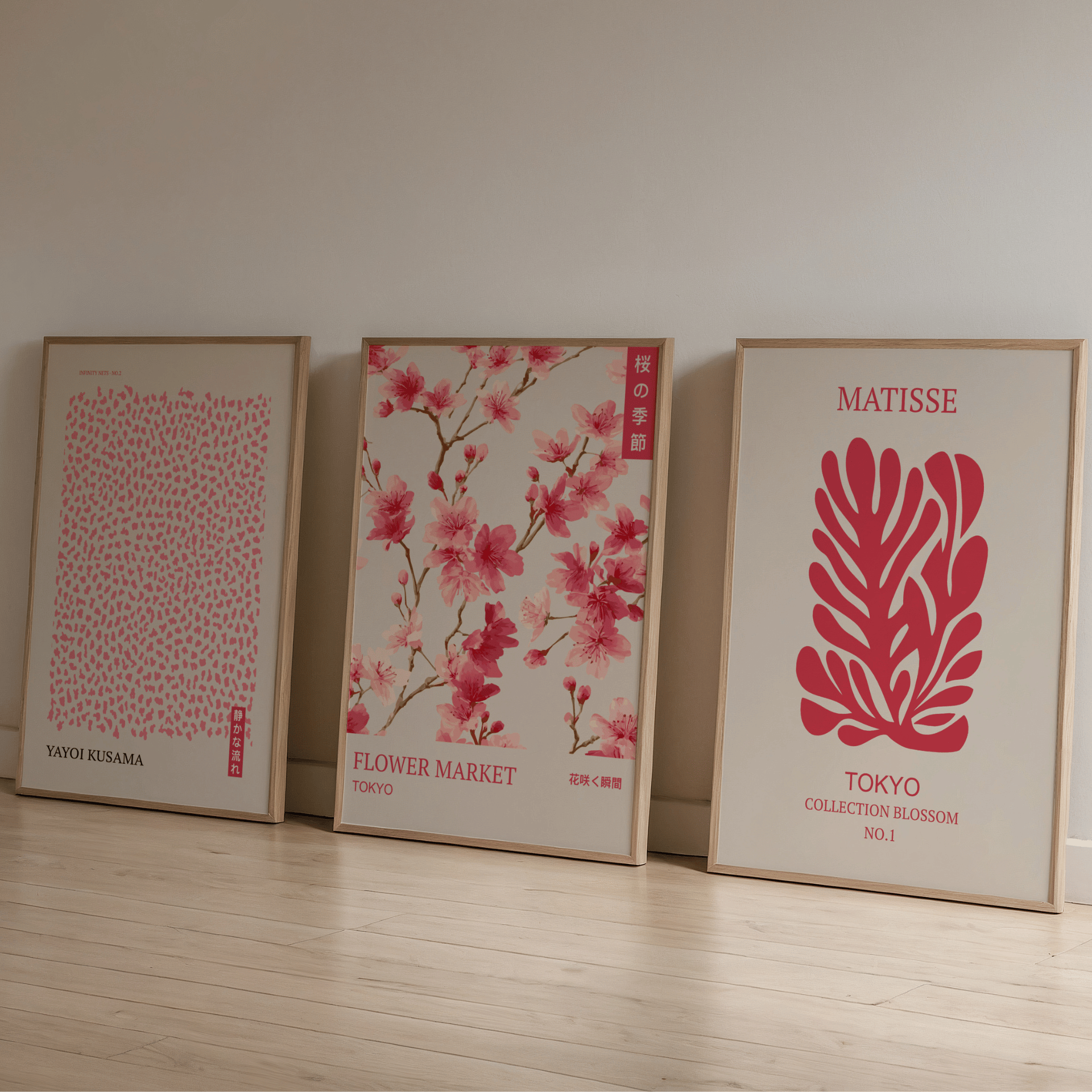 Poster Set „Tokyo Bloom“ – Kunst trifft florale Leichtigkeit