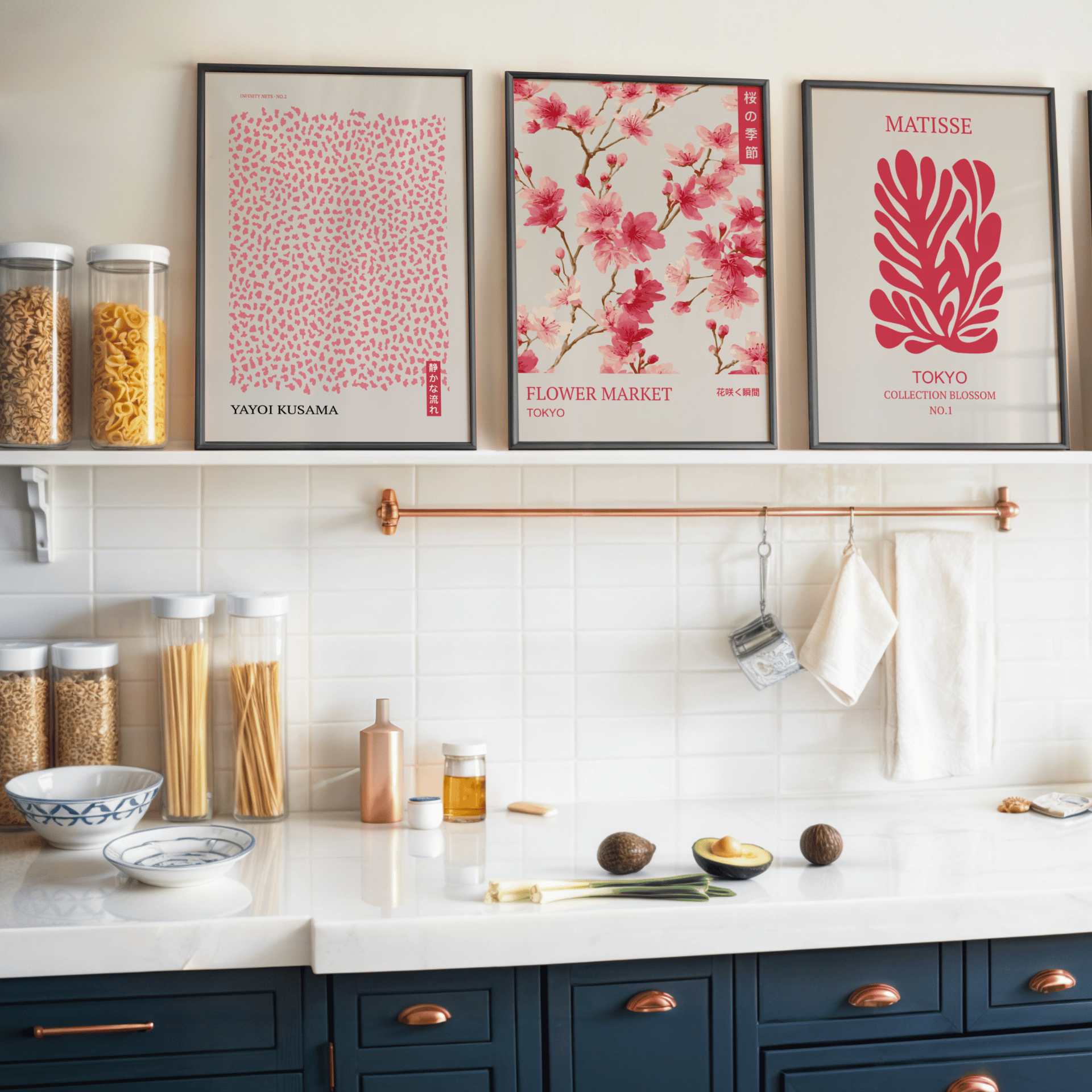 Poster Set „Tokyo Bloom“ – Kunst trifft florale Leichtigkeit