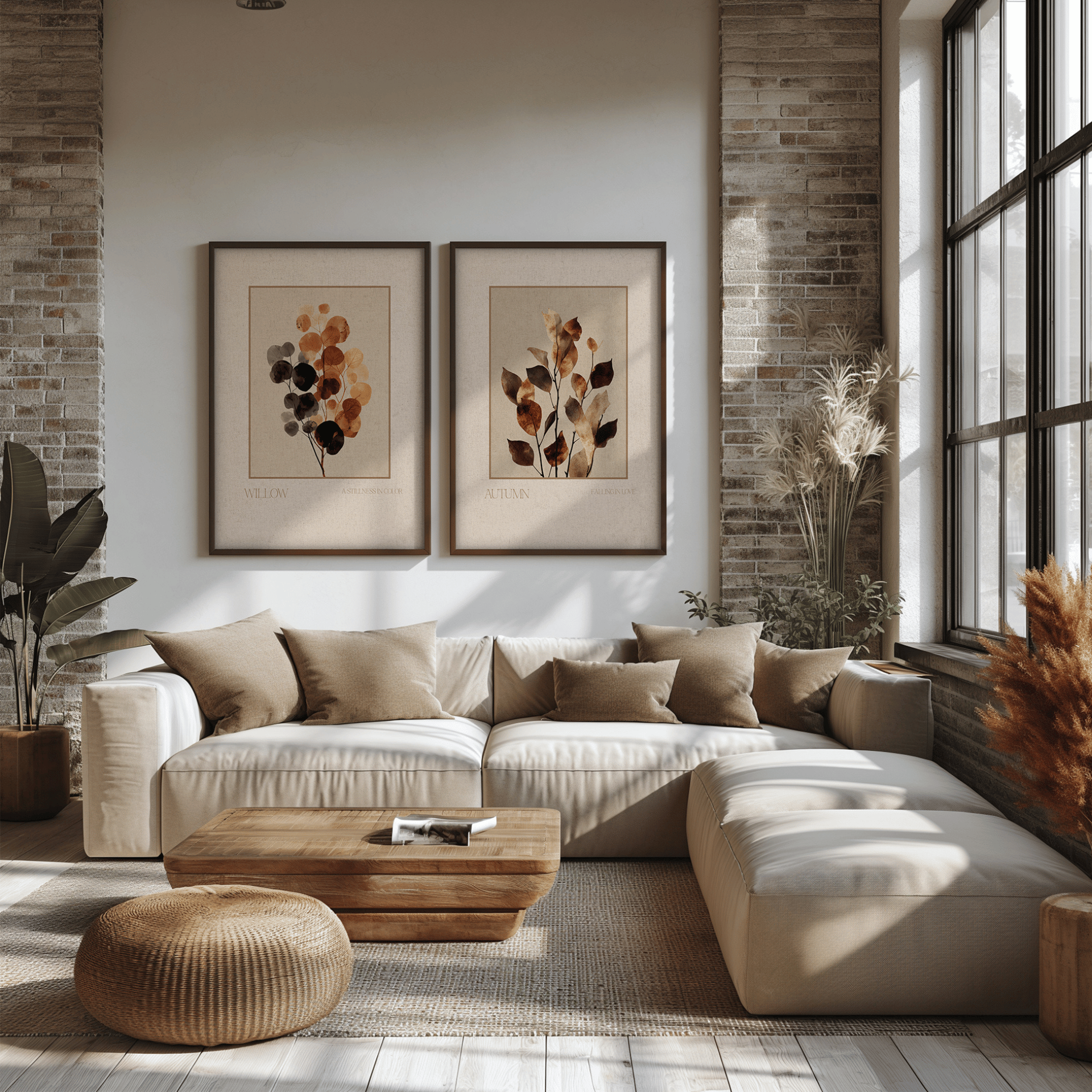 Poster Set „Autumn Calm“ – Zeitlose Naturmotive in Erdtönen