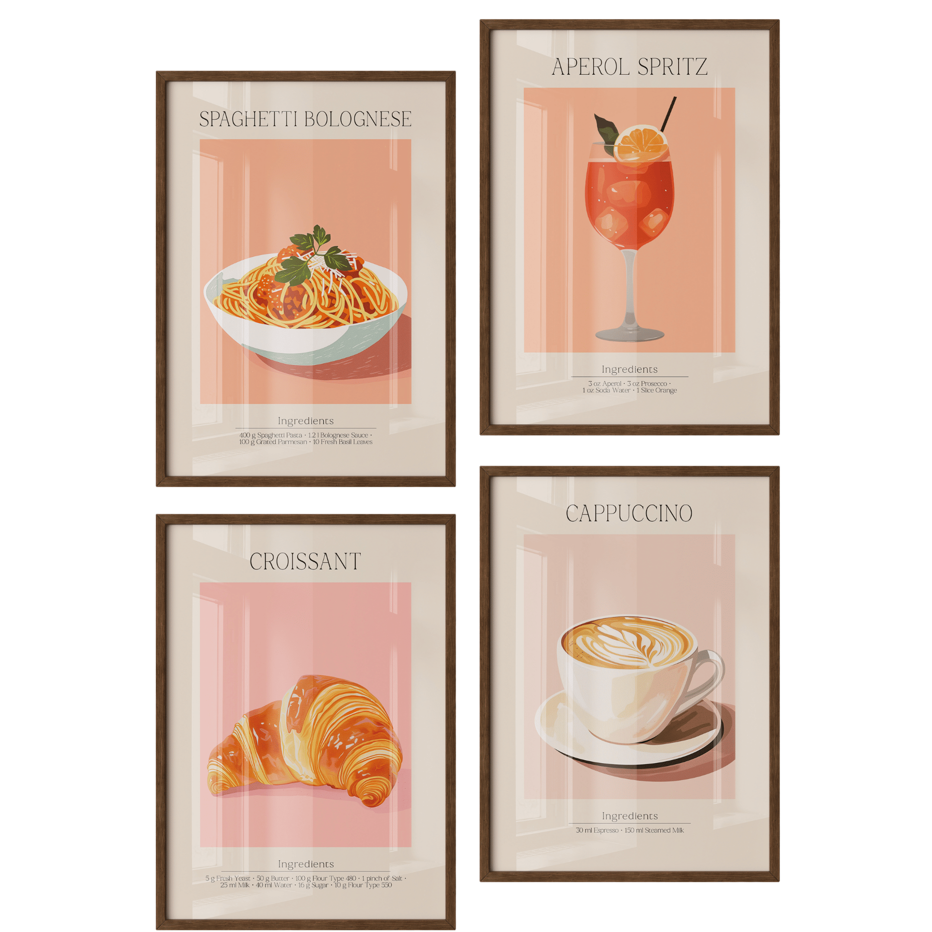 Poster Set „Küchenparty“ – Genussmomente für dein Zuhause