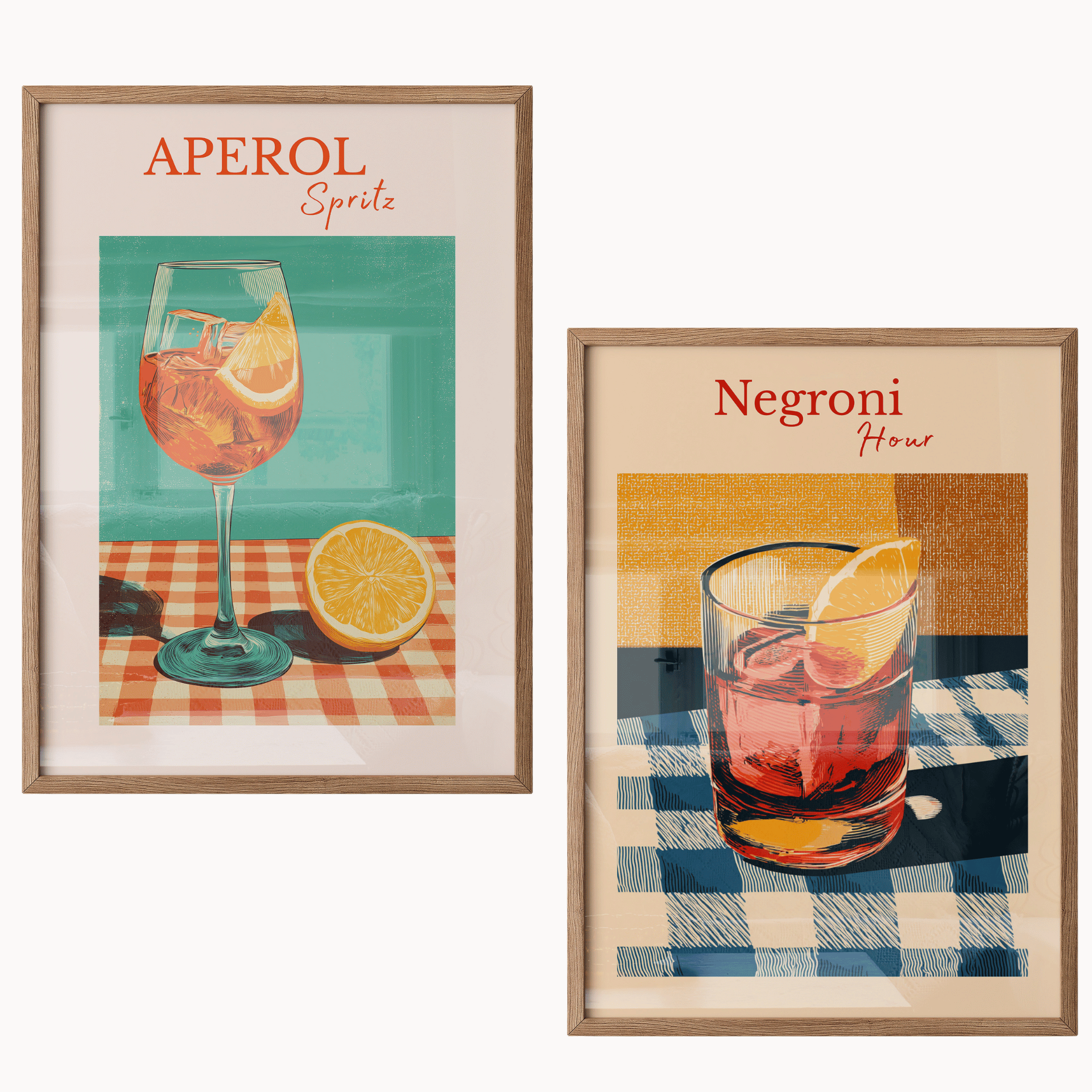 Poster Set „Aperitivo Time“ – Stilvolle Drinks für dein Zuhause