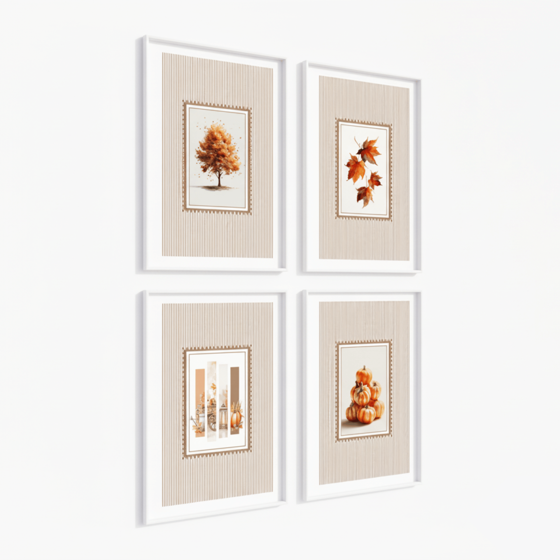 Poster Set „Cozy Autumn“ – Warme Herbstmotive in natürlichem Stil