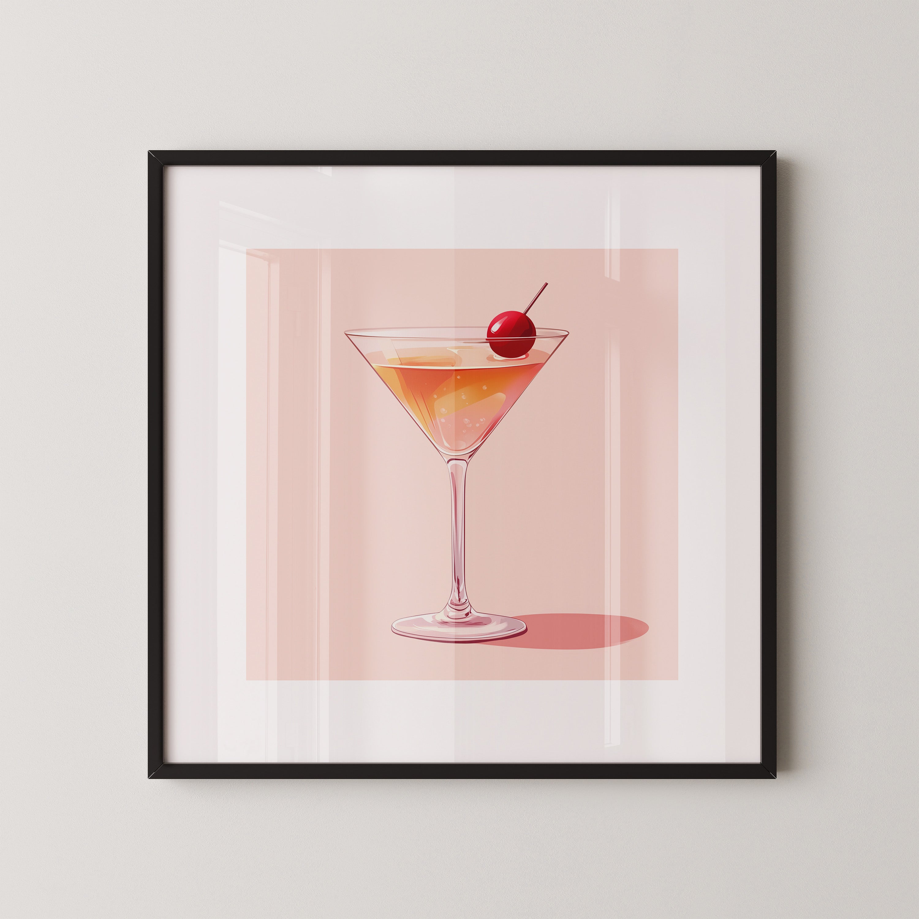 Cocktailglas Kirsche Pastell