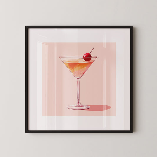 Cocktailglas Kirsche Pastell