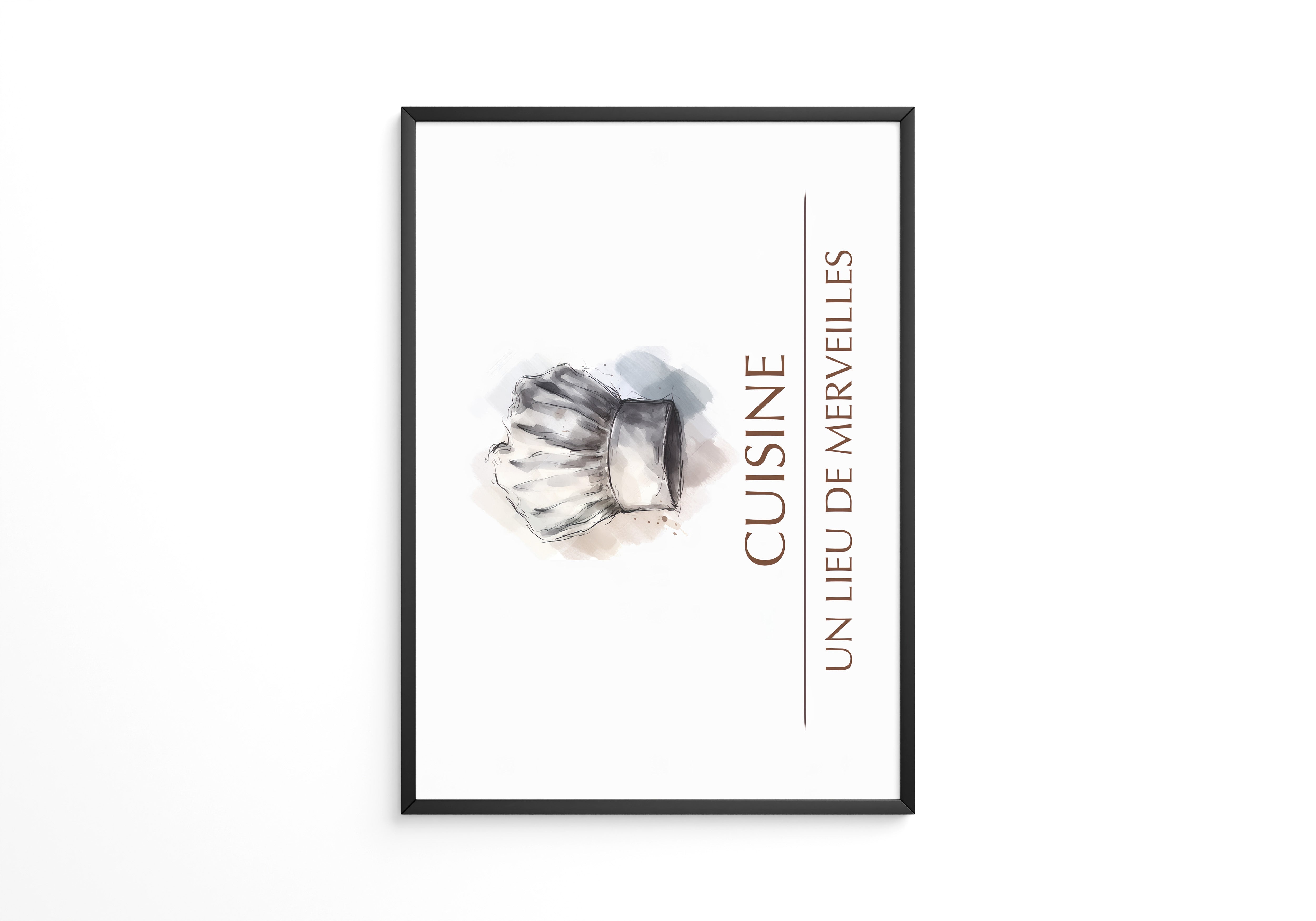 Kochmütze Aquarell Vintage