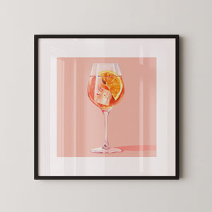 Cocktailglas Orange Aquarell