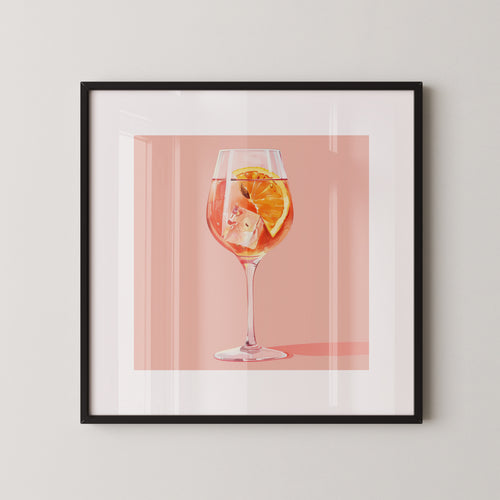 Cocktailglas Orange Aquarell