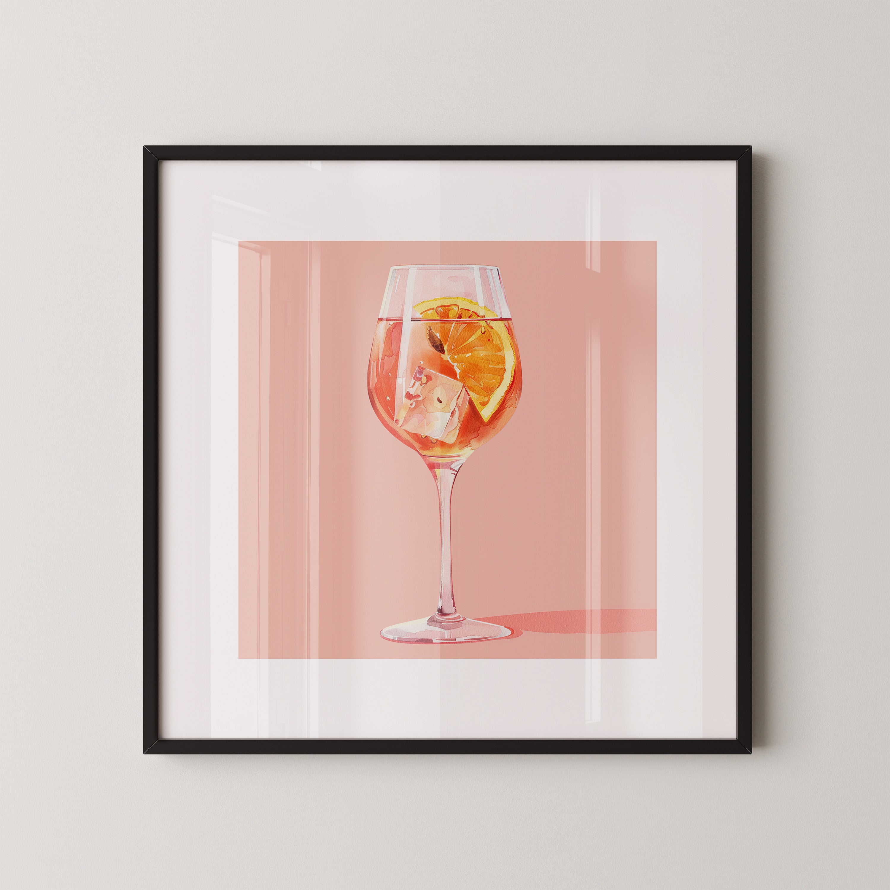 Cocktailglas Orange Aquarell