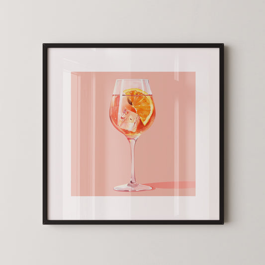 Cocktailglas Orange Aquarell