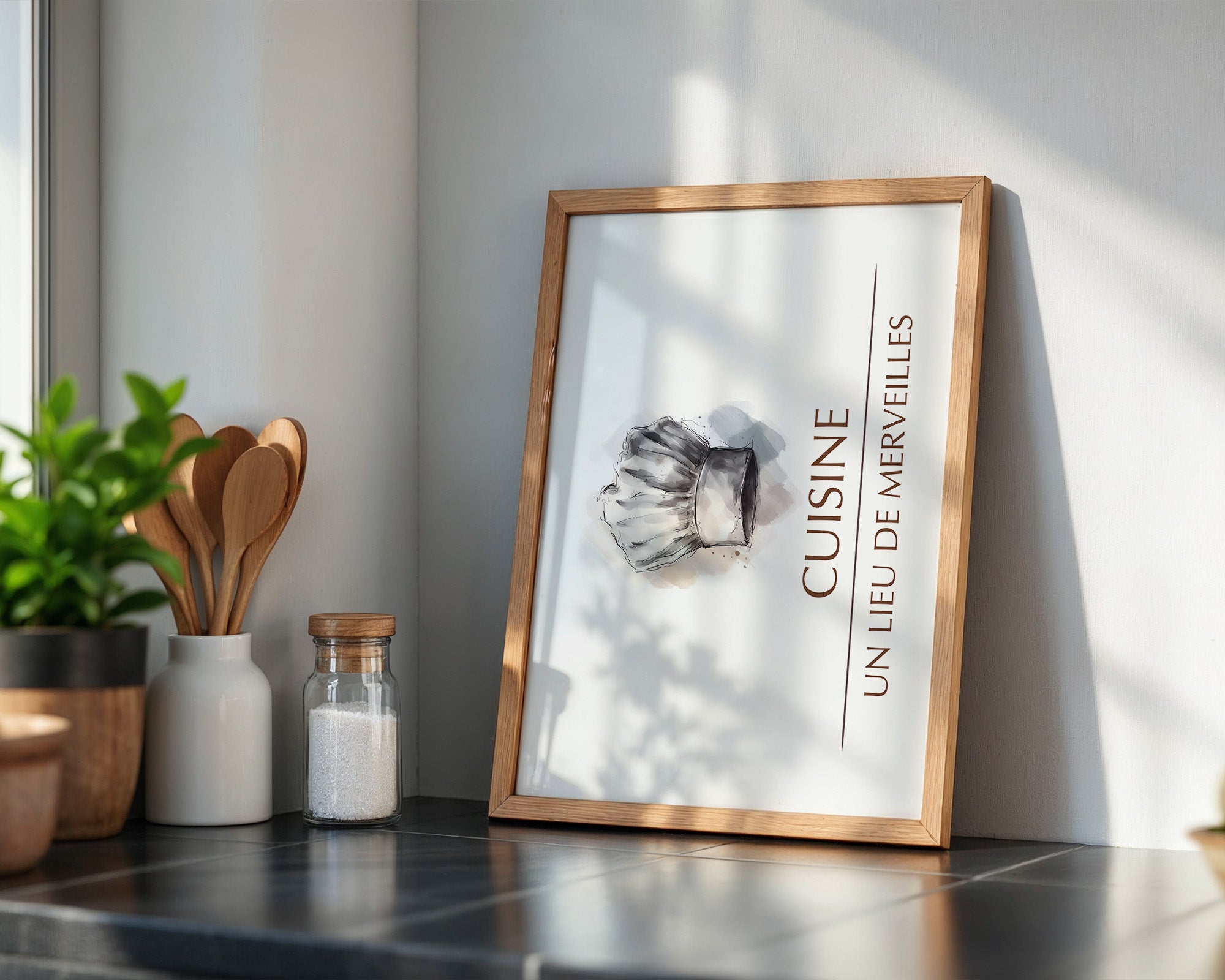 Kochmütze Aquarell Vintage