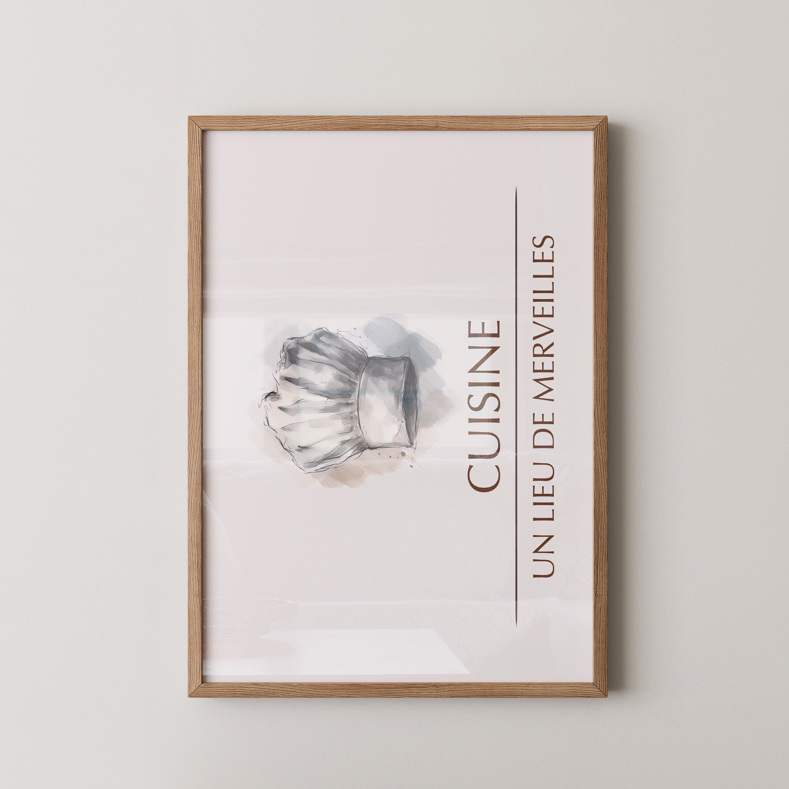 Kochmütze Aquarell Vintage