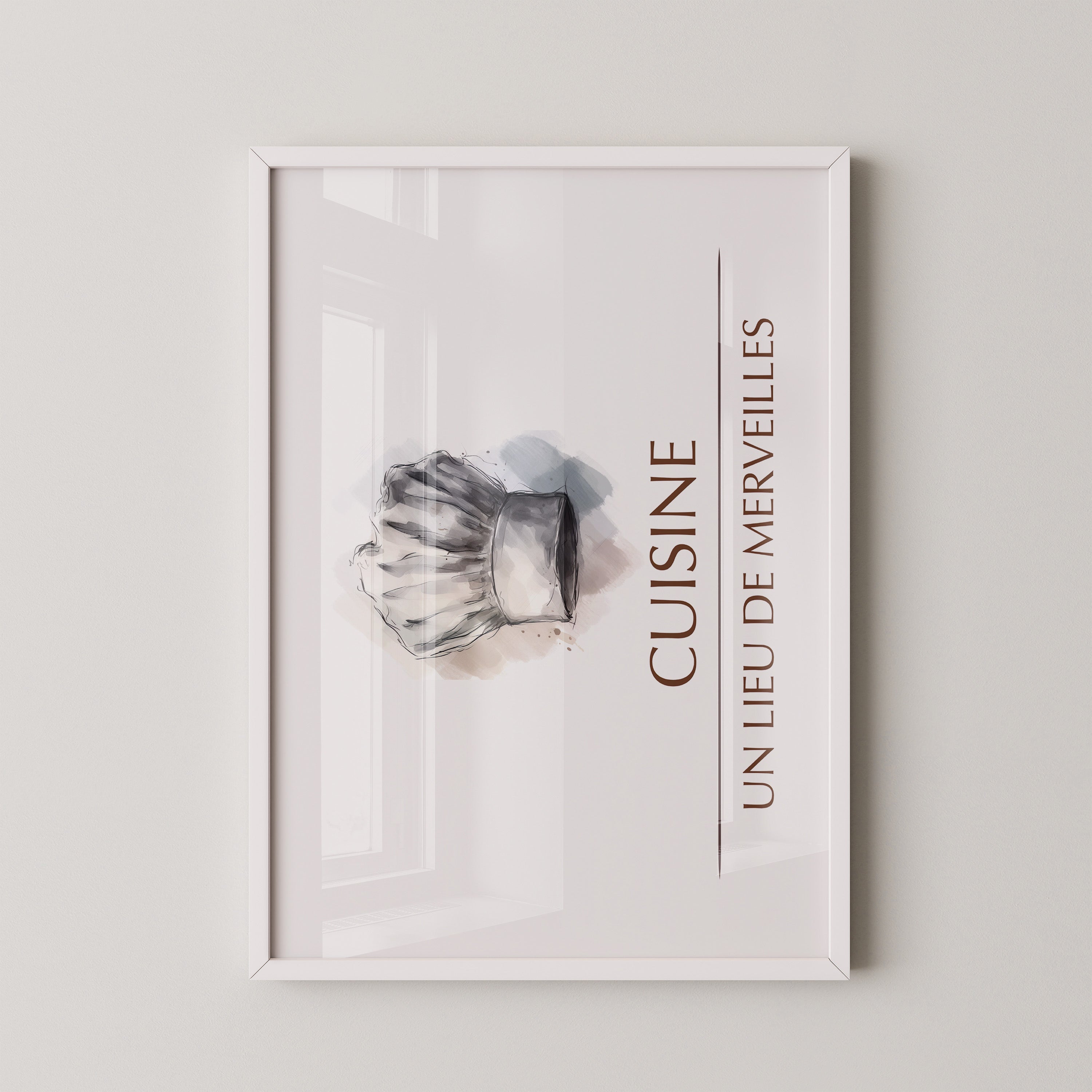 Kochmütze Aquarell Vintage