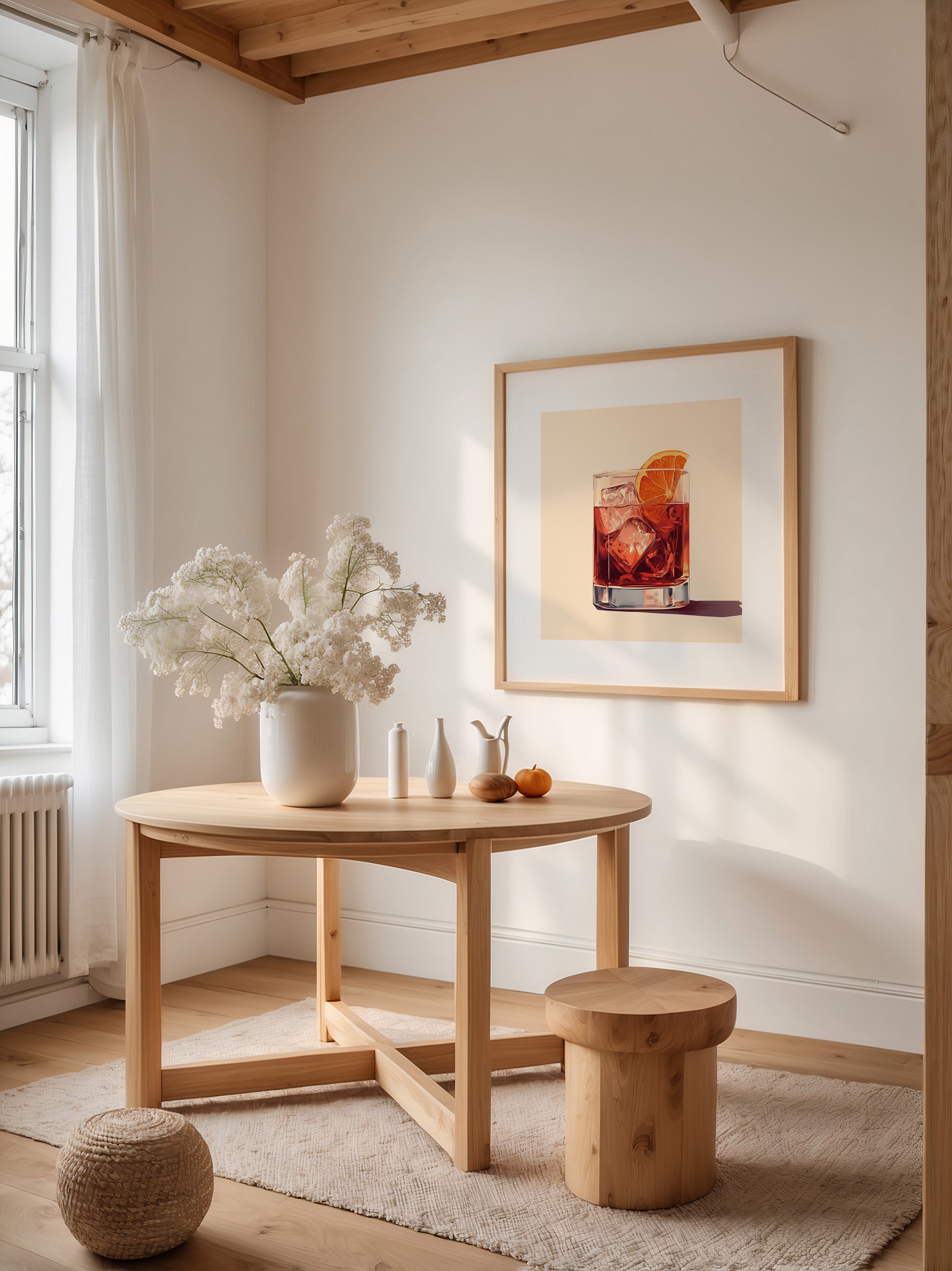 Cocktail Glas Orangescheibe Retro