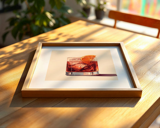 Cocktail Glas Orangescheibe Retro