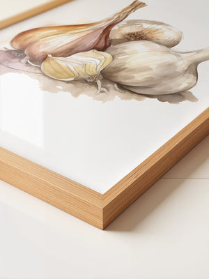 Zwiebeln und Knoblauch Aquarell