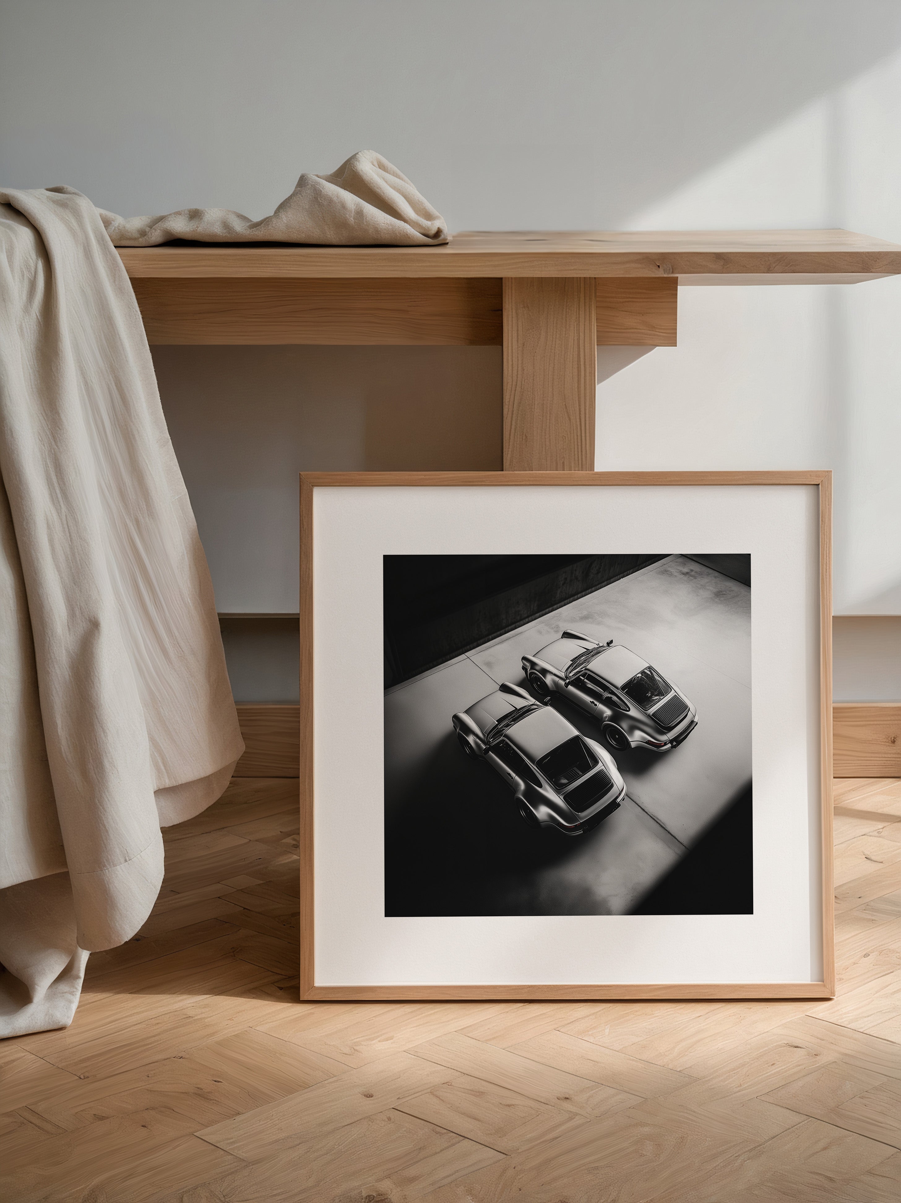 Porsche Duo Draufsicht S/W