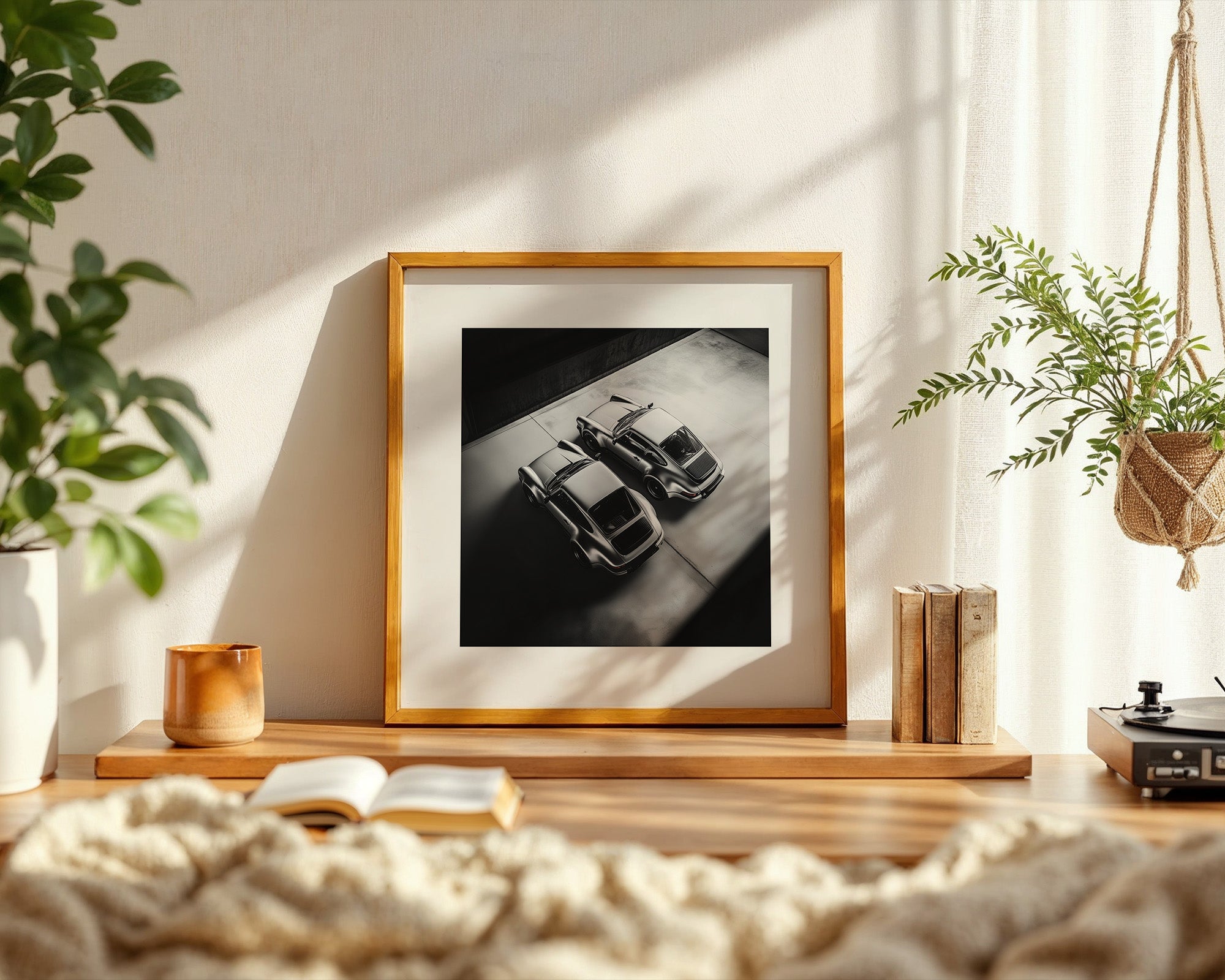 Porsche Duo Draufsicht S/W