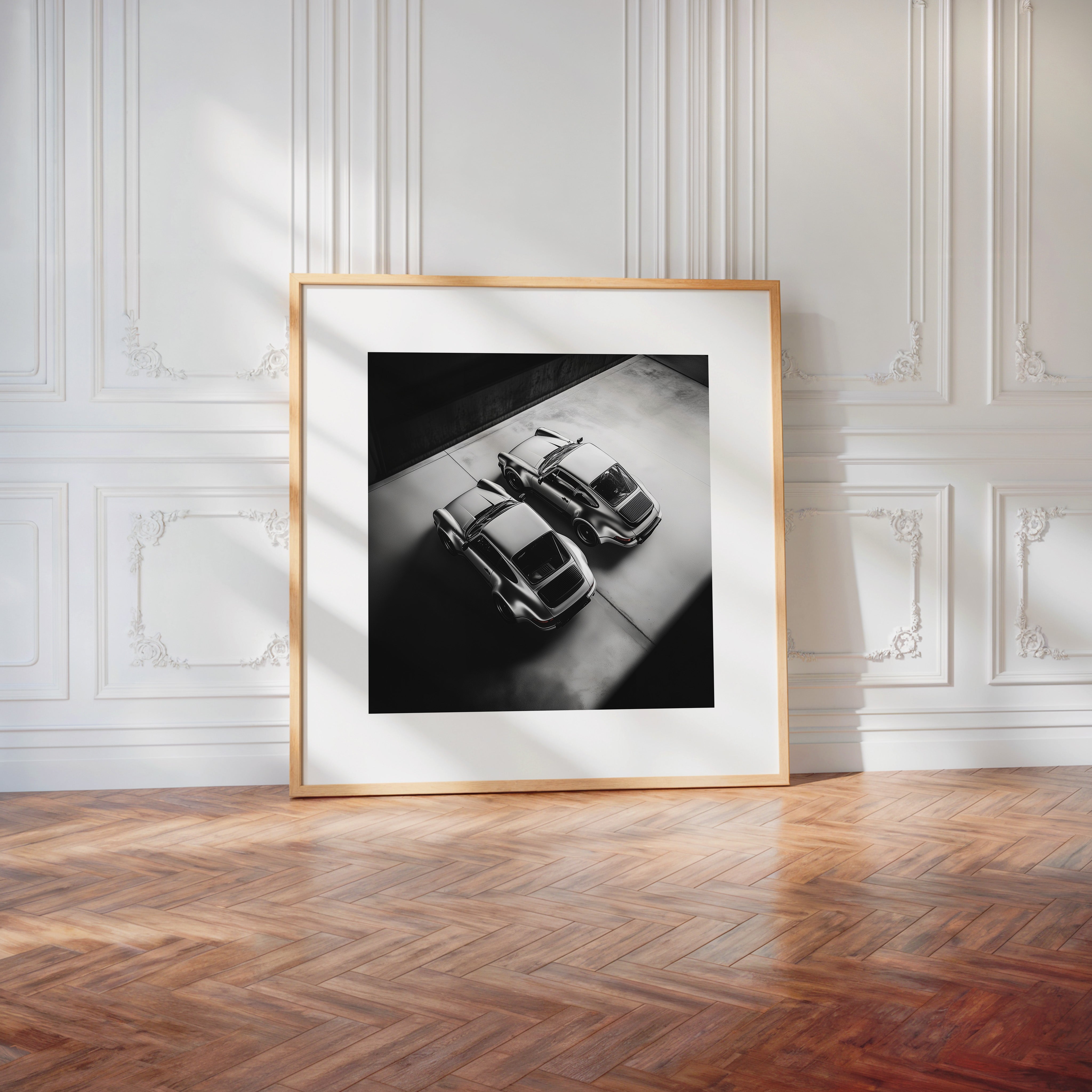 Porsche Duo Draufsicht S/W