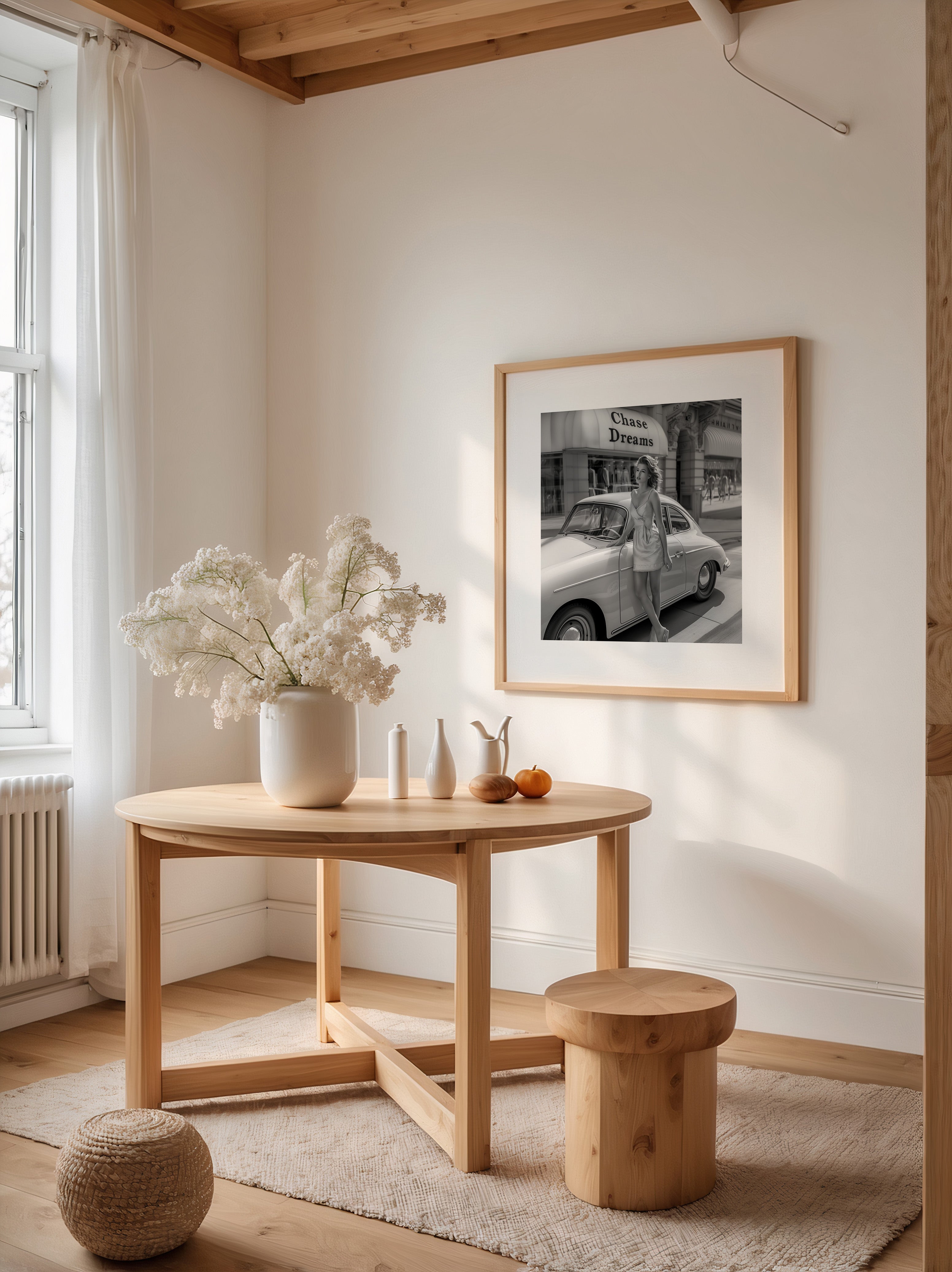 Retro Auto Innenstadt S/W