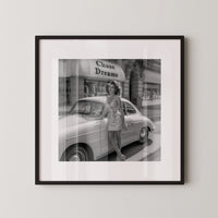 Retro Auto Innenstadt S/W