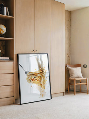 Spaghetti Gabel Aquarell