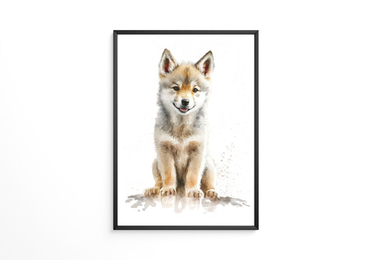 Welpen Porträt Aquarell Stil