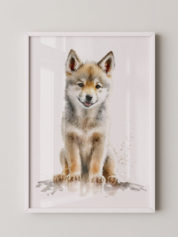 Welpen Porträt Aquarell Stil