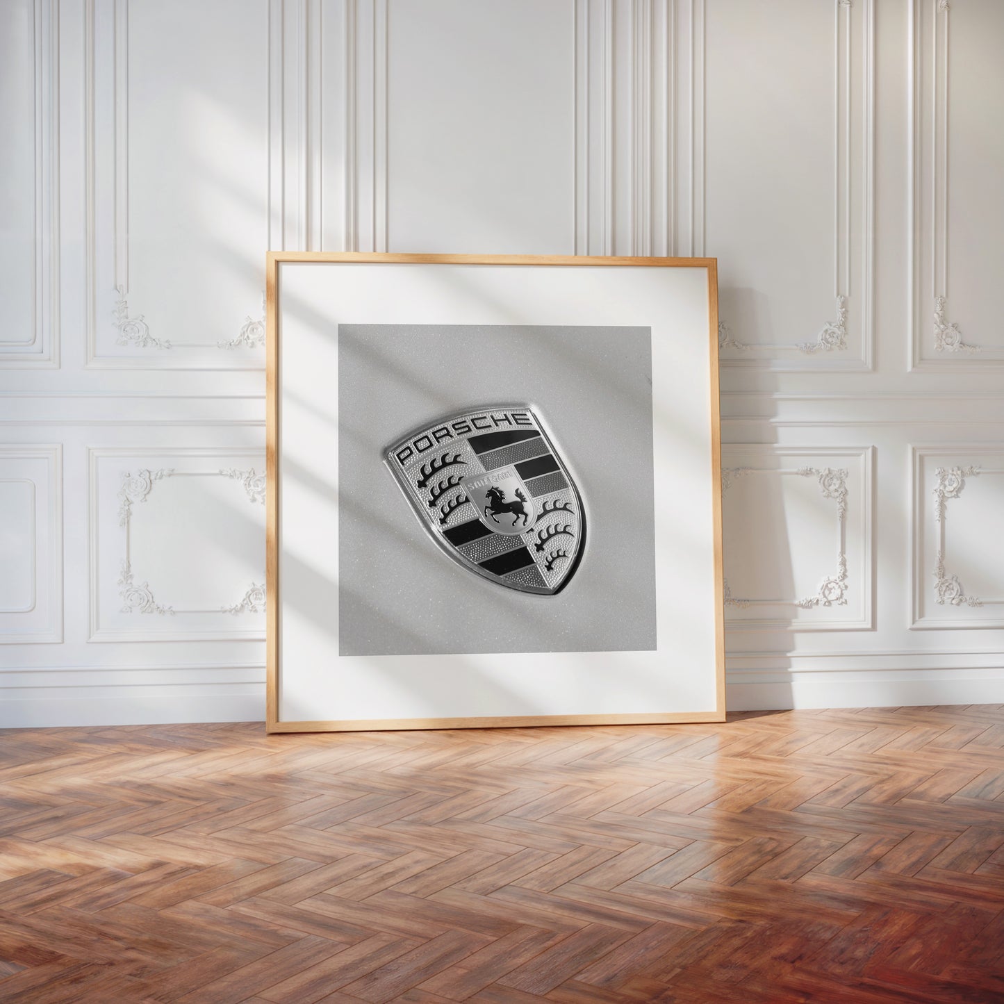 Porsche Logo Schwarz-Weiß