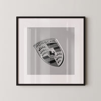 Porsche Logo Schwarz-Weiß