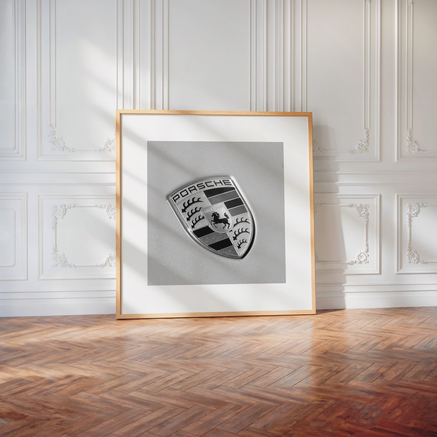 Porsche Logo Schwarz-Weiß