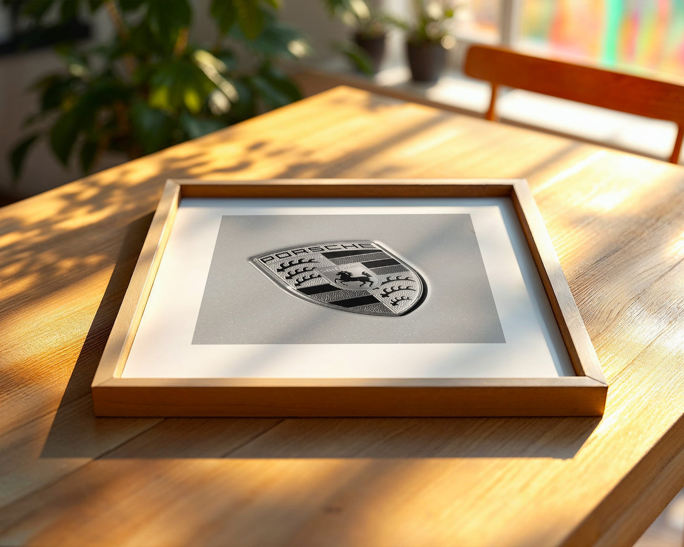 Porsche Logo Schwarz-Weiß