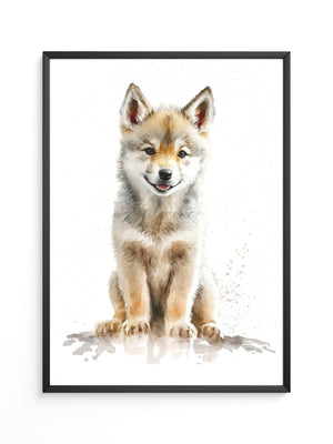 Welpen Porträt Aquarell Stil