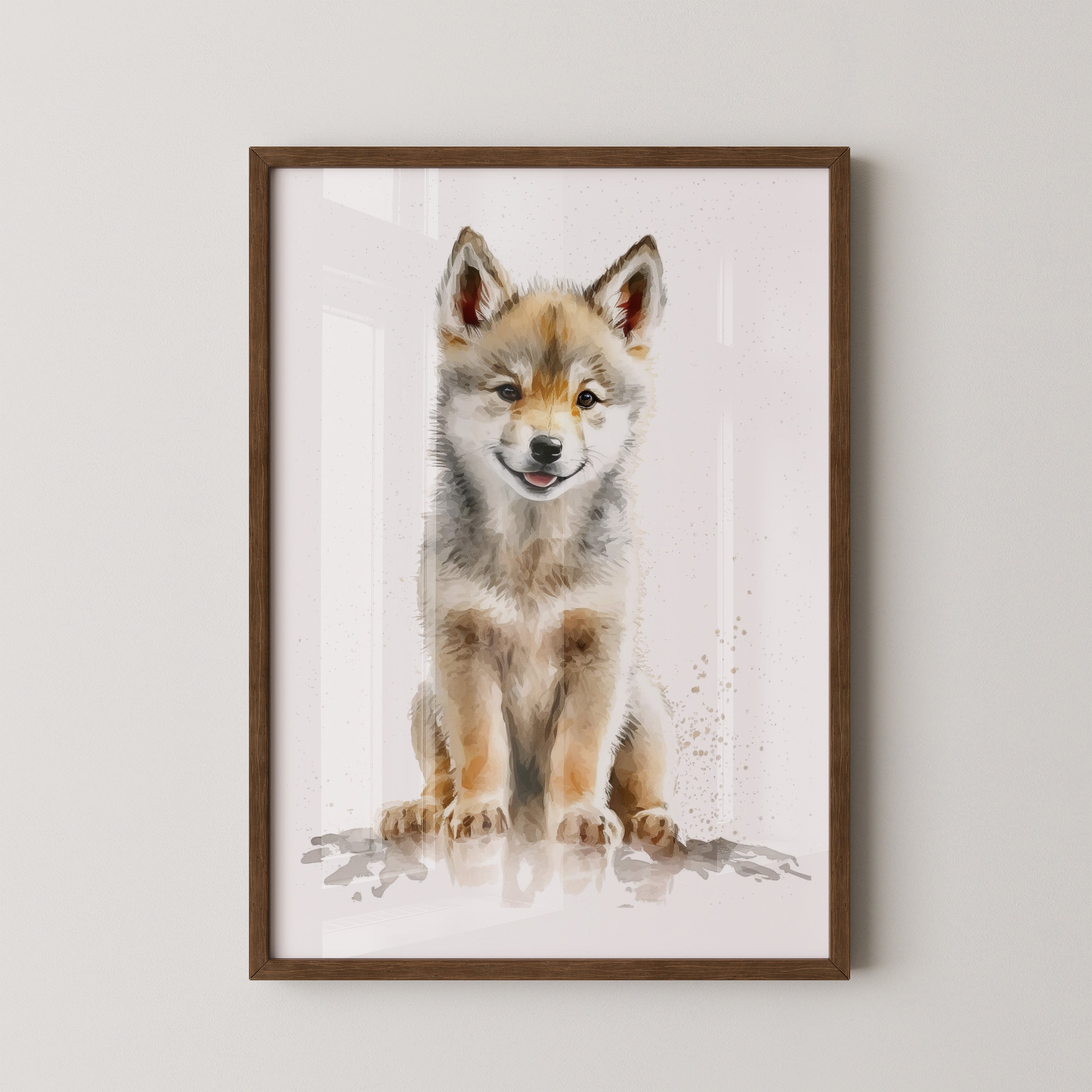 Welpen Porträt Aquarell Stil