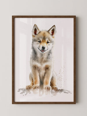 Welpen Porträt Aquarell Stil