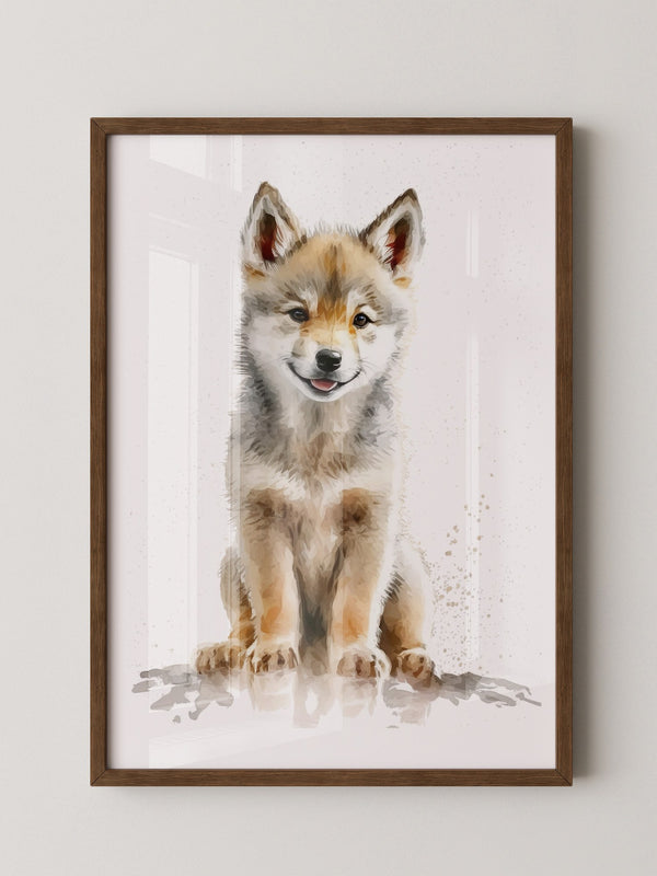 Welpen Porträt Aquarell Stil