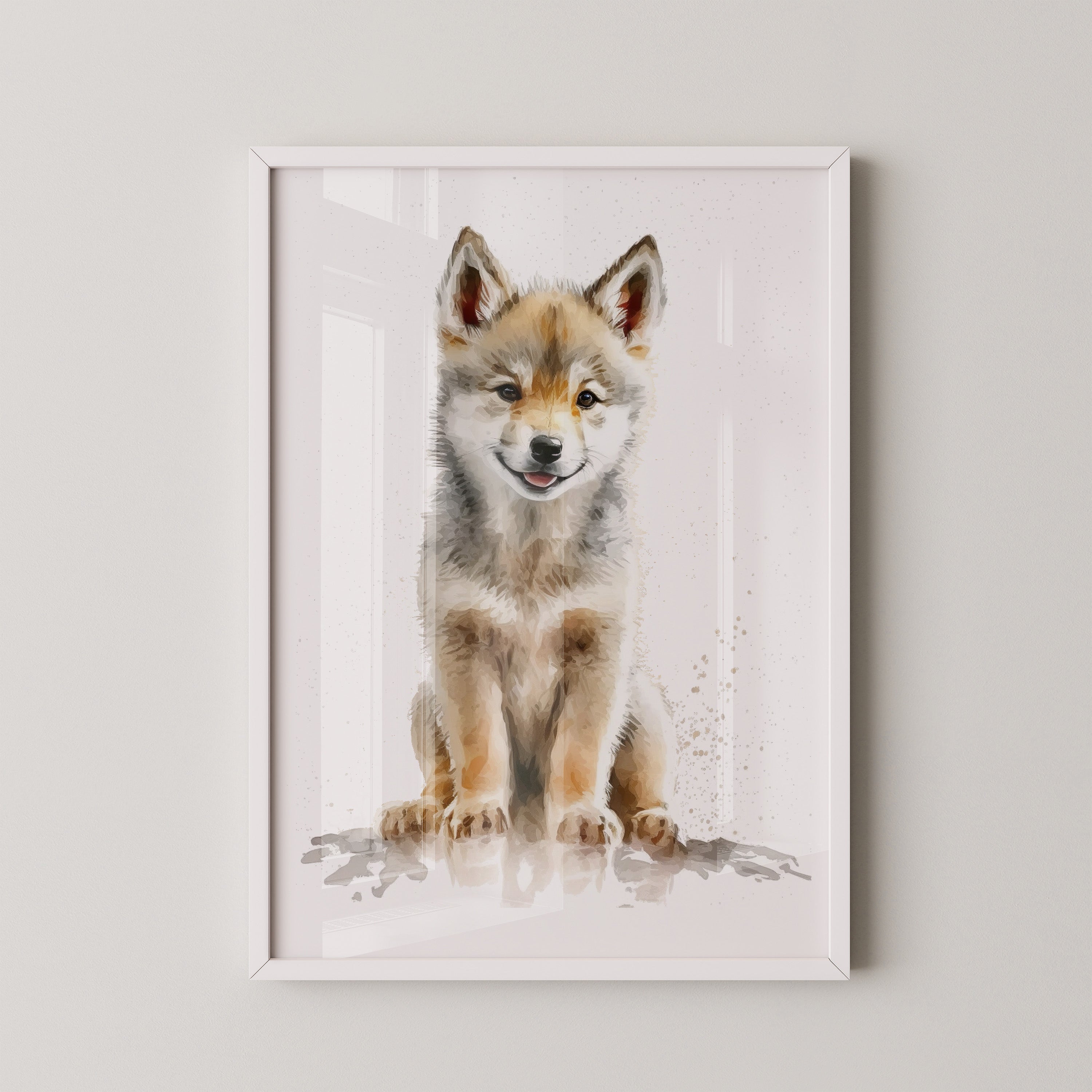 Welpen Porträt Aquarell Stil