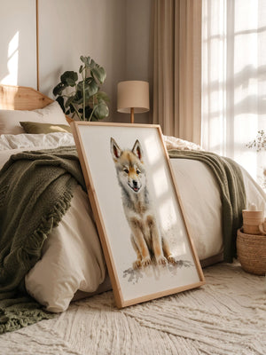 Welpen Porträt Aquarell Stil