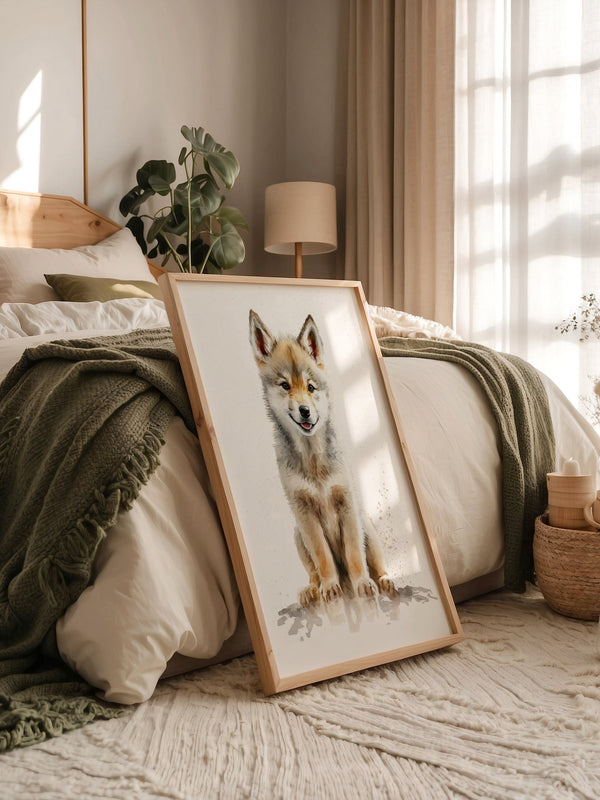 Welpen Porträt Aquarell Stil