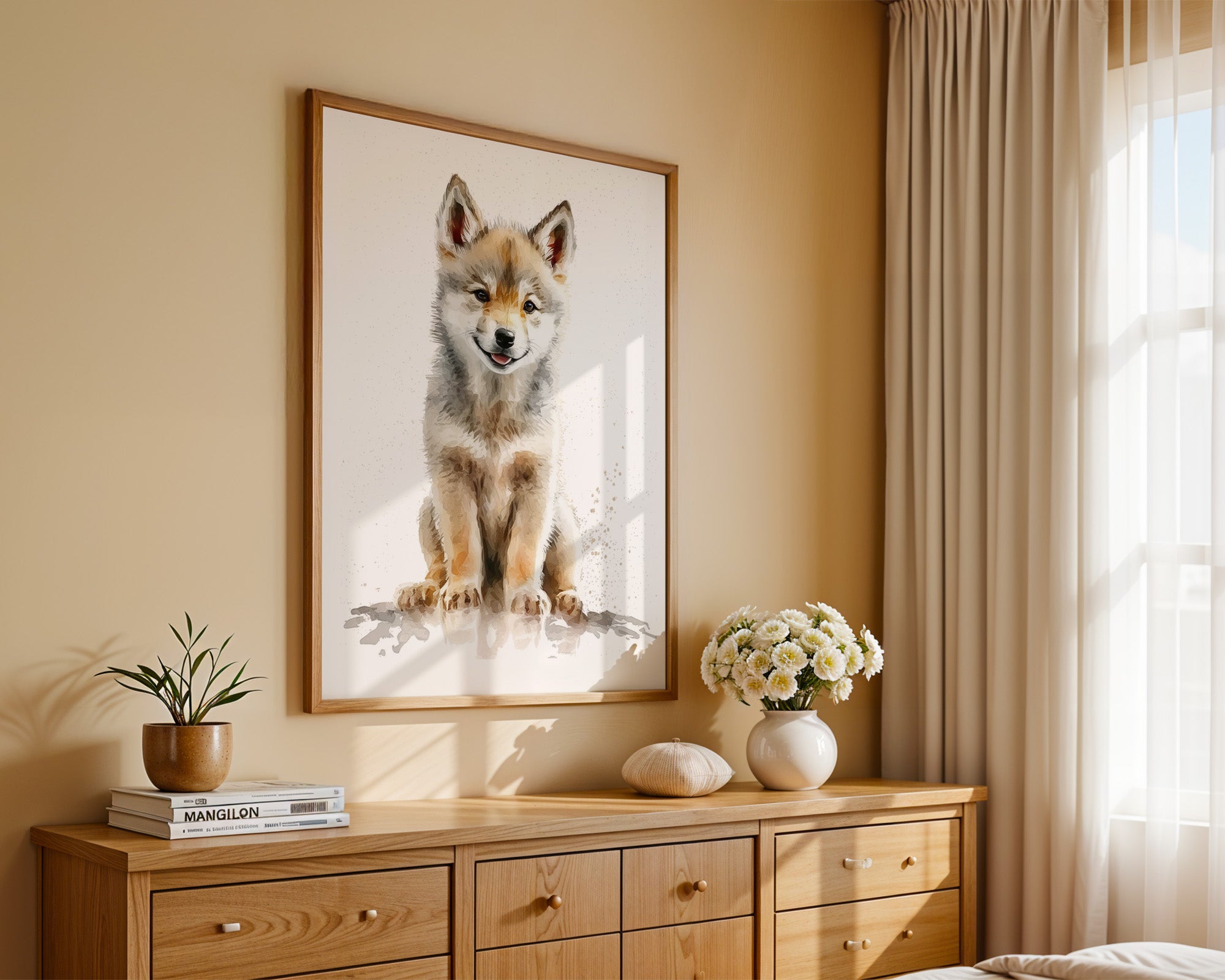 Welpen Porträt Aquarell Stil