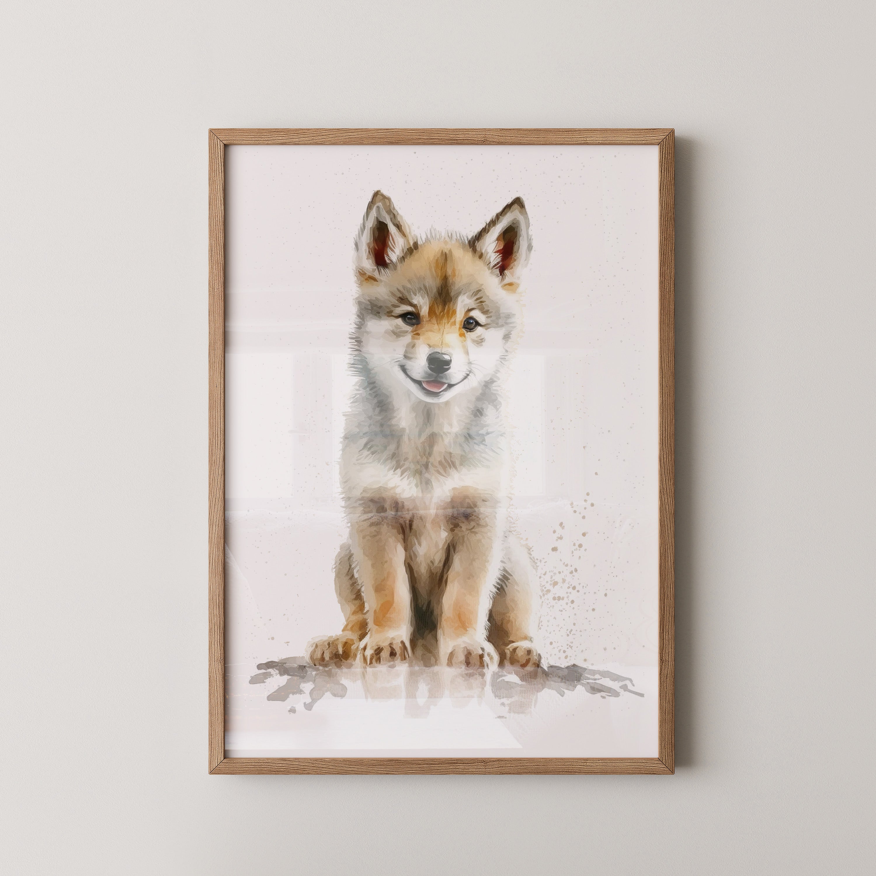 Welpen Porträt Aquarell Stil