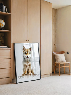 Welpen Porträt Aquarell Stil