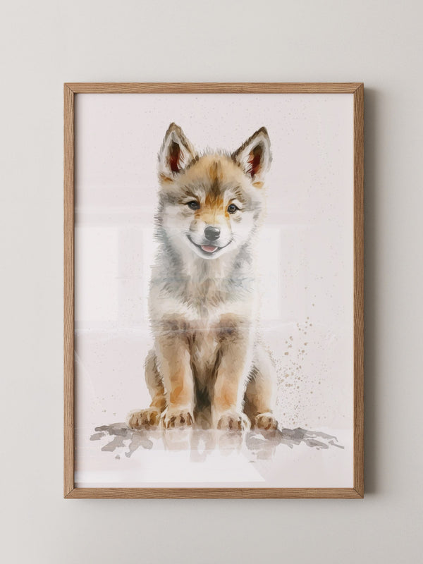 Welpen Porträt Aquarell Stil