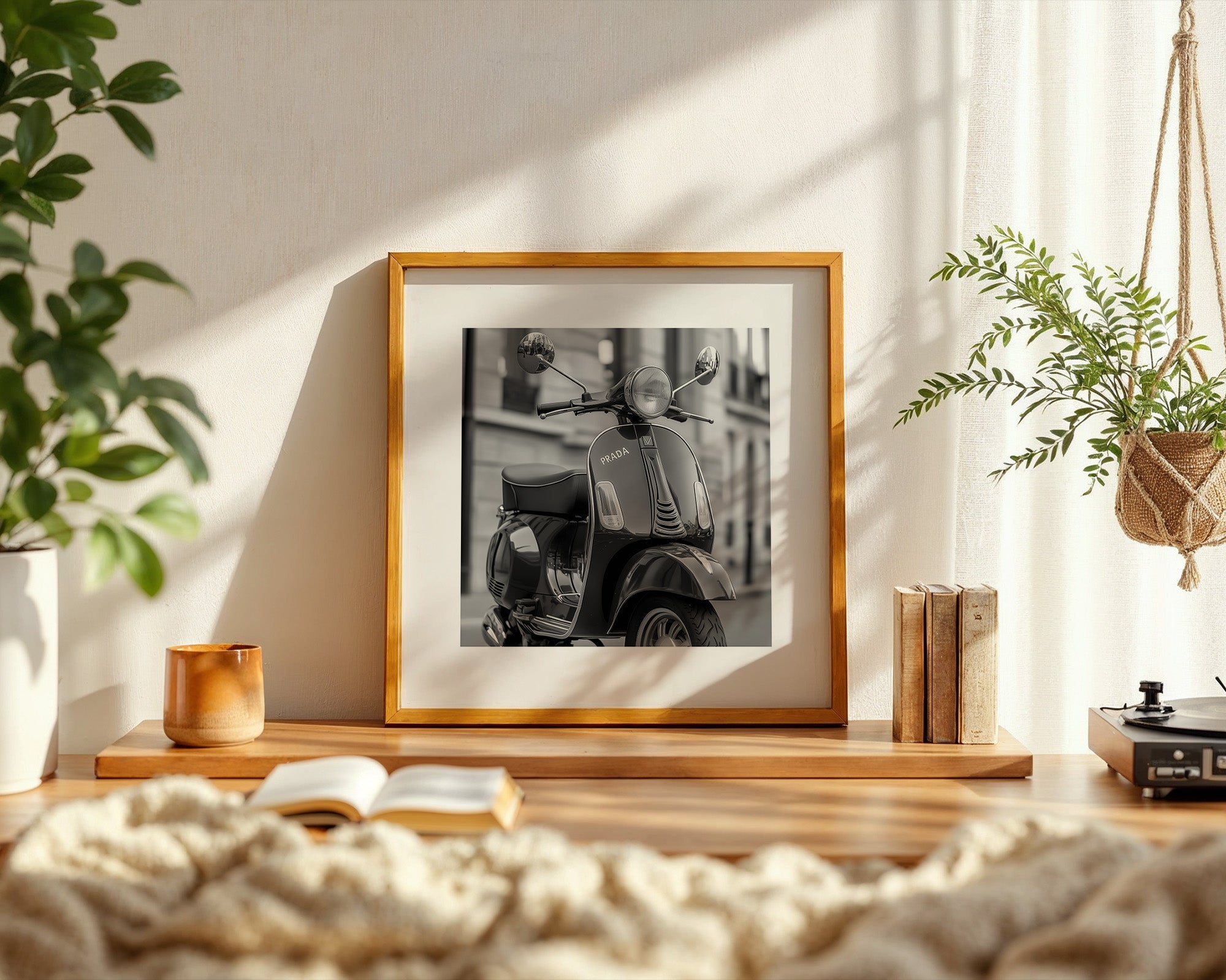 Roller Nostalgie Schwarzweiß